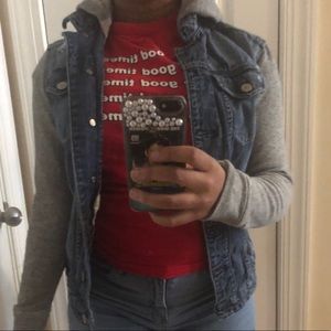 Distressed Express Jean Jacket